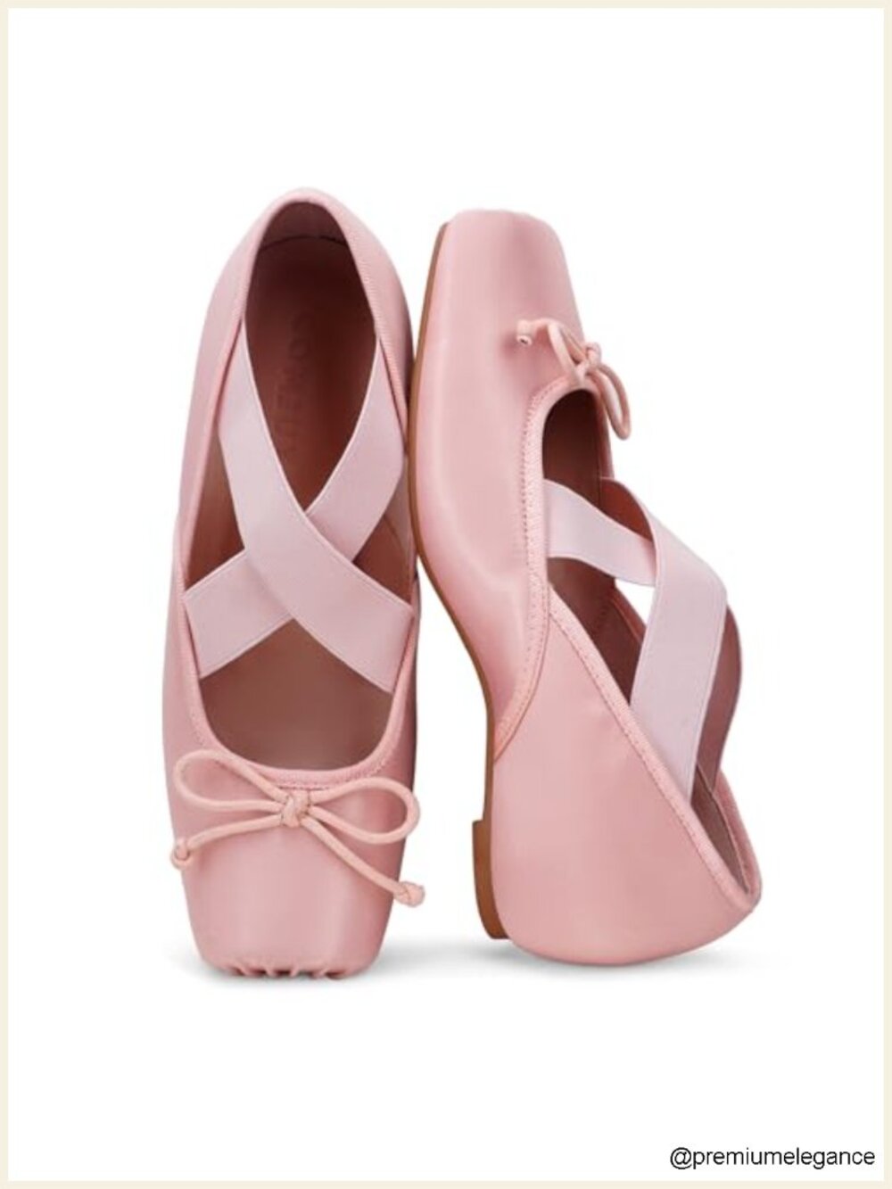 Women's Square Toe Ballet Flats Faux Leather Bow Detail Mary Jane Casual Shoes